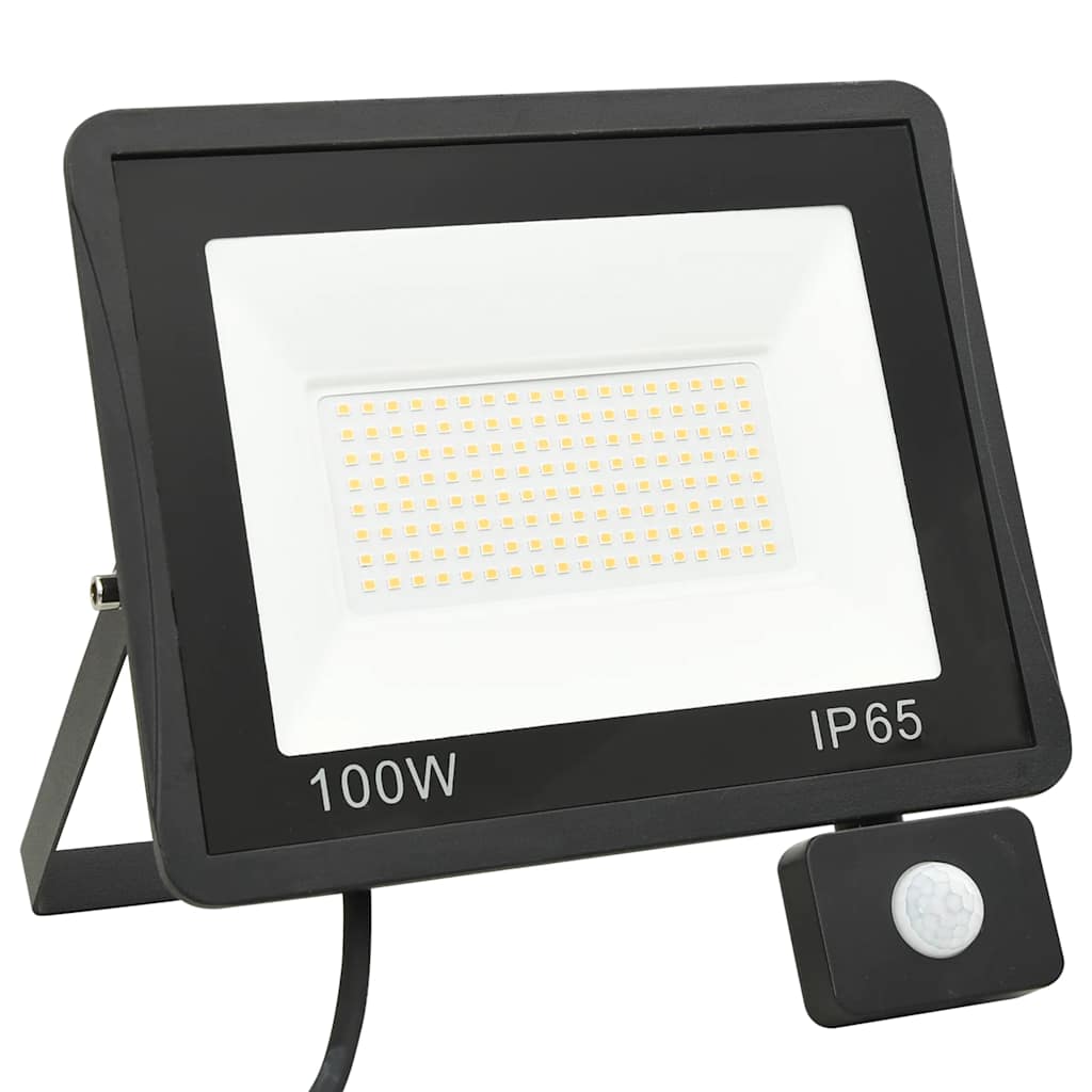 Faretto a LED con Sensore 100 W Bianco Caldo