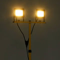 Faretto a LED con Treppiede 2x50 W Bianco Caldo