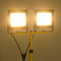 Faretto a LED con Treppiede 2x100 W Bianco Caldo