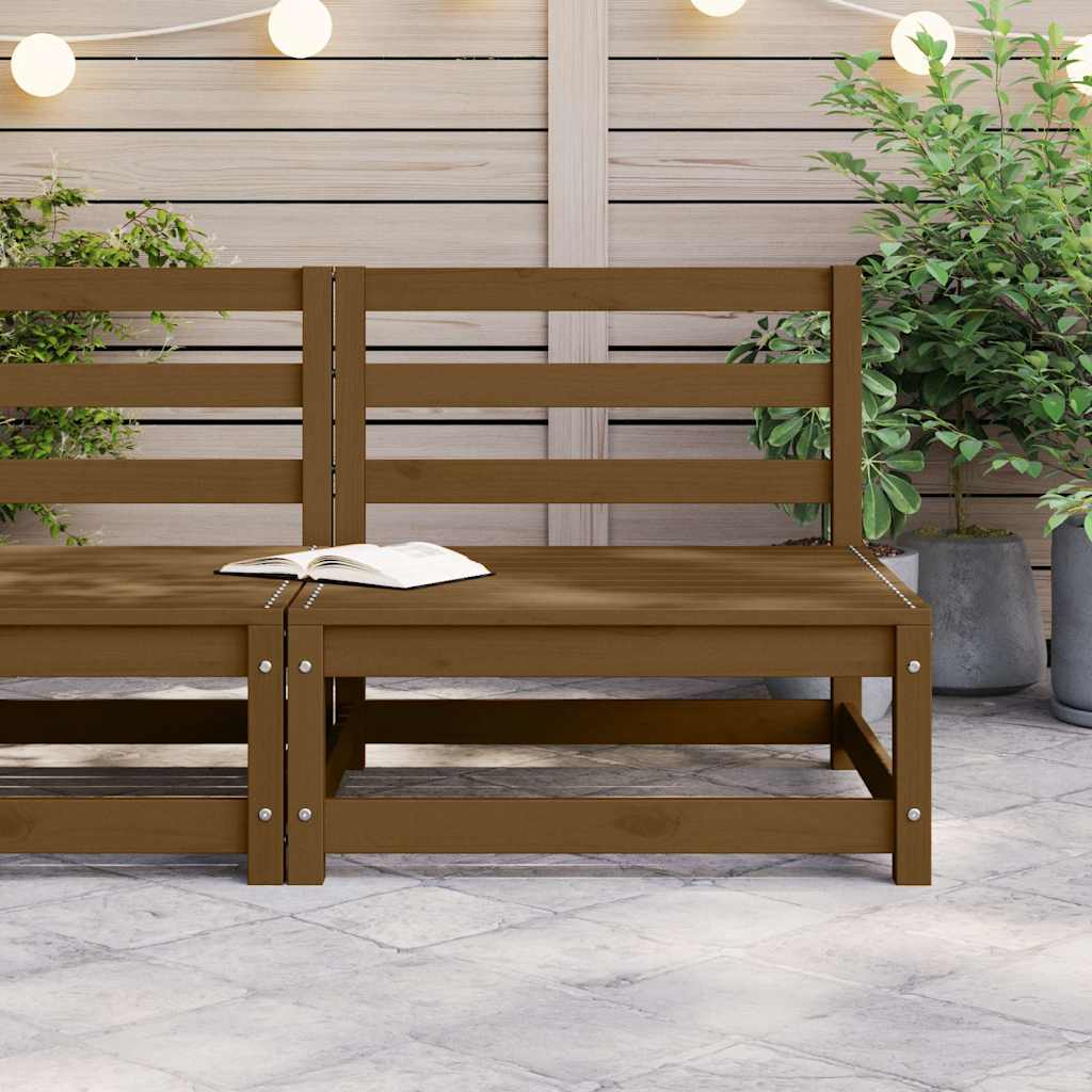 Divano Centrale da Giardino ambra in Legno Massello di Pino