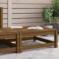 Poggiapiedi da Giardino 70x70x30 cm ambra in Legno di Pino