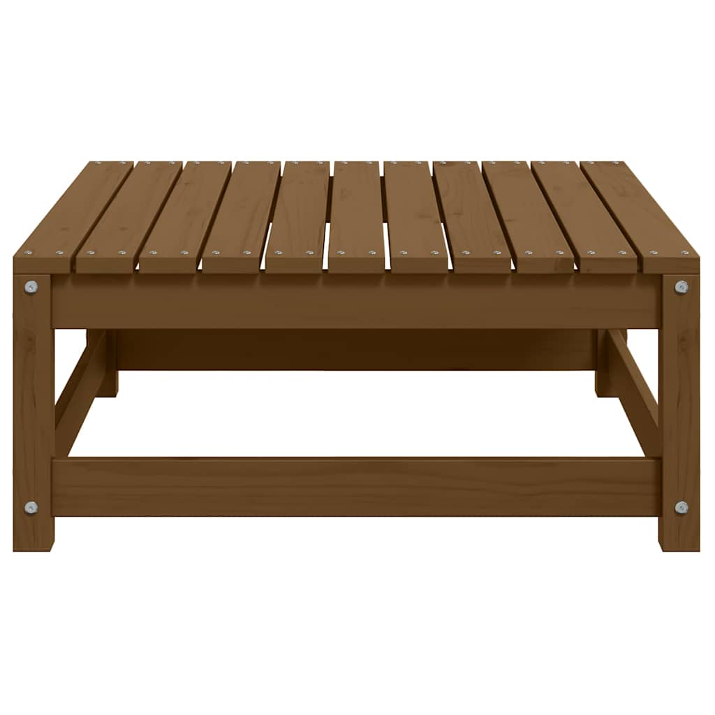 Poggiapiedi da Giardino 70x70x30 cm ambra in Legno di Pino