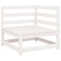 Set Divani da Giardino 2 pz Cuscini Bianchi Massello di Pino