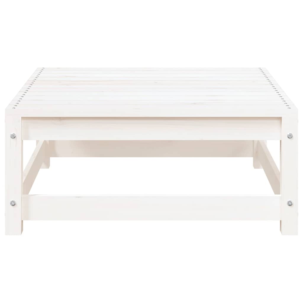Set Divani da Giardino 2 pz Cuscini Bianchi Massello di Pino