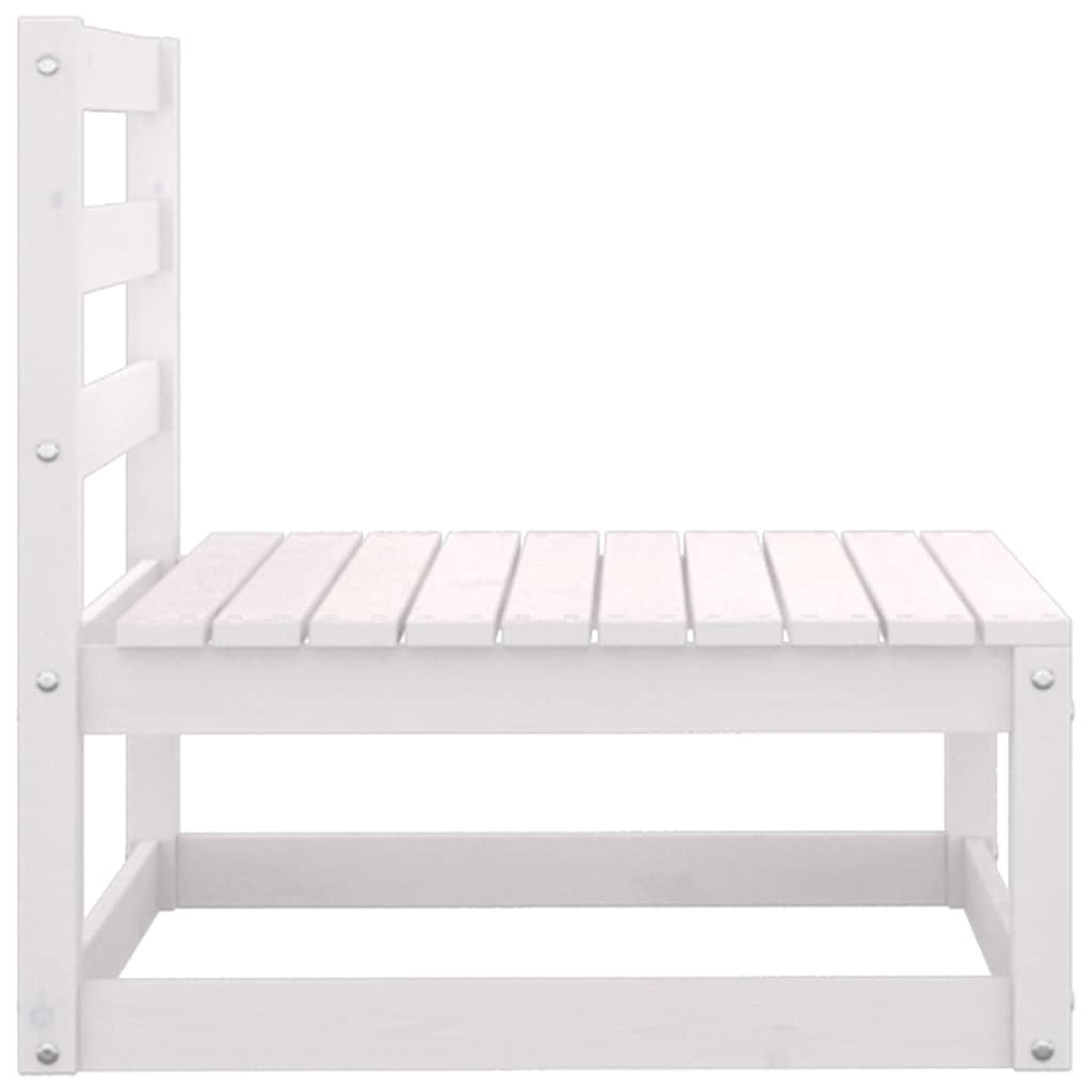 Set Divani da Giardino 2 pz Cuscini Legno Massello Pino Bianco