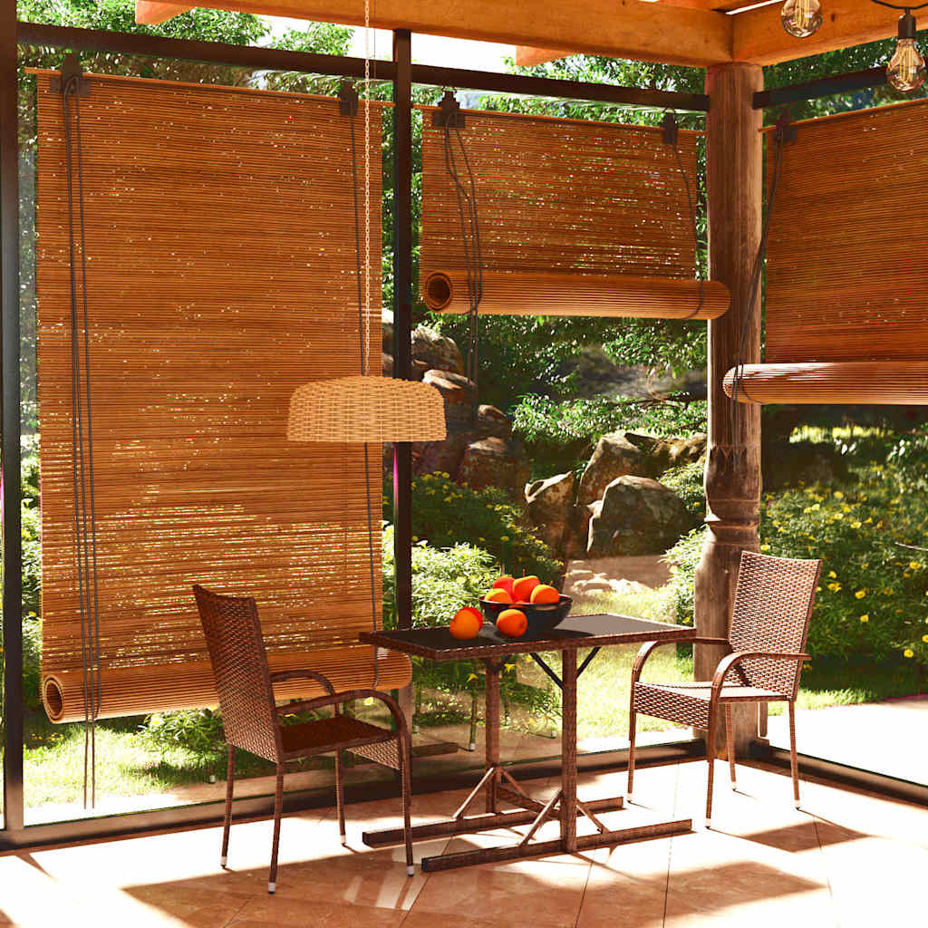 Set Mobili da Pranzo per Giardino 3 pz Marrone