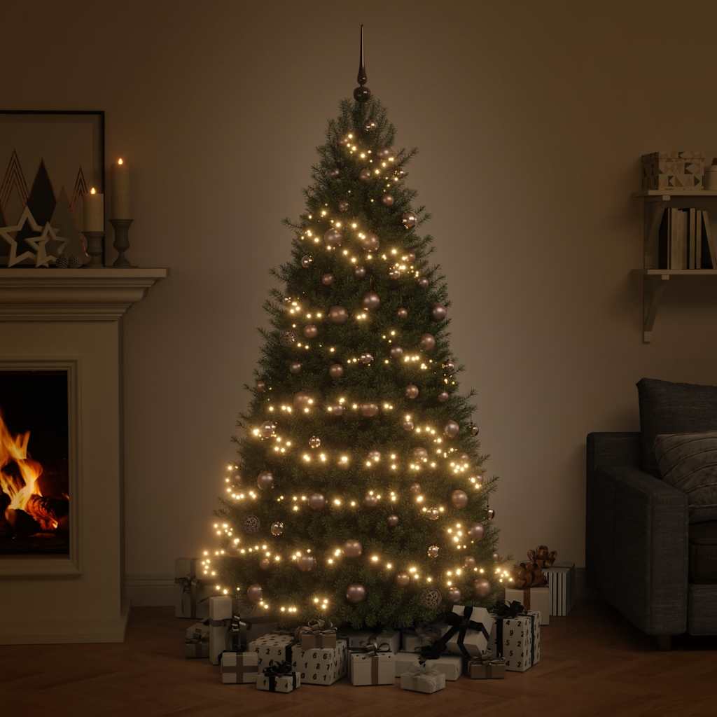 Set Natale con 60 Palline Punta e 150 Luci LED Oro Rosa
