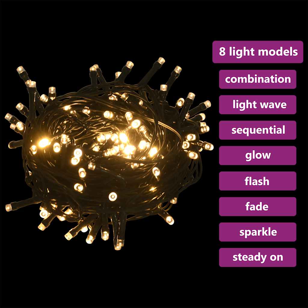 Set Natale con 60 Palline Punta e 150 Luci LED Oro Rosa