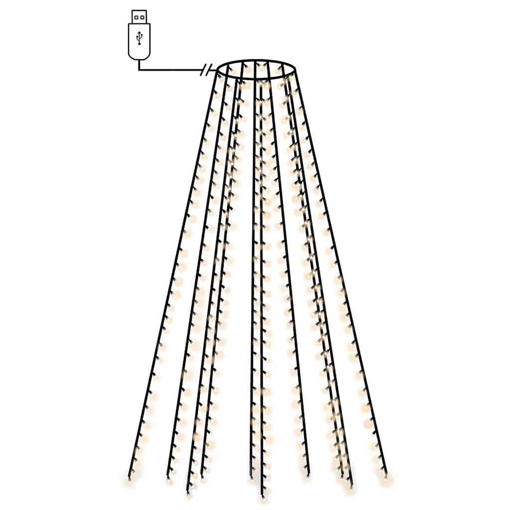 Rete di Luce per Albero di Natale 250 LED Bianco Freddo 250 cm
