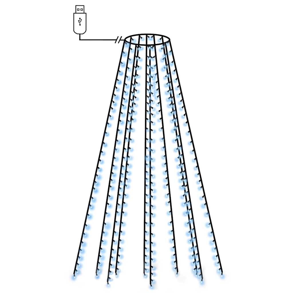 Rete di Luce per Albero di Natale 300 LED Blu 300 cm