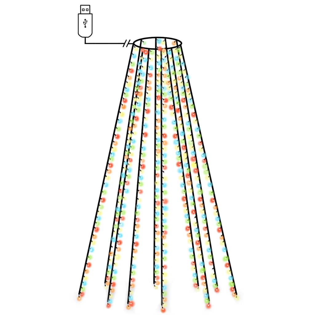 Rete di Luce per Albero di Natale 400 LED Multicolori 400 cm