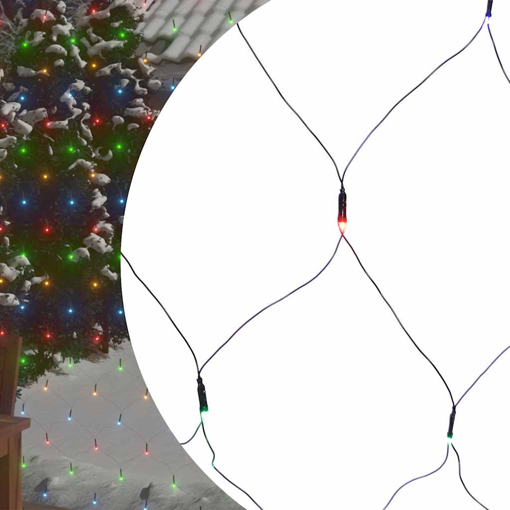 Luci di Natale Rete Colorate 3x2m 204 LED Interni Esterni