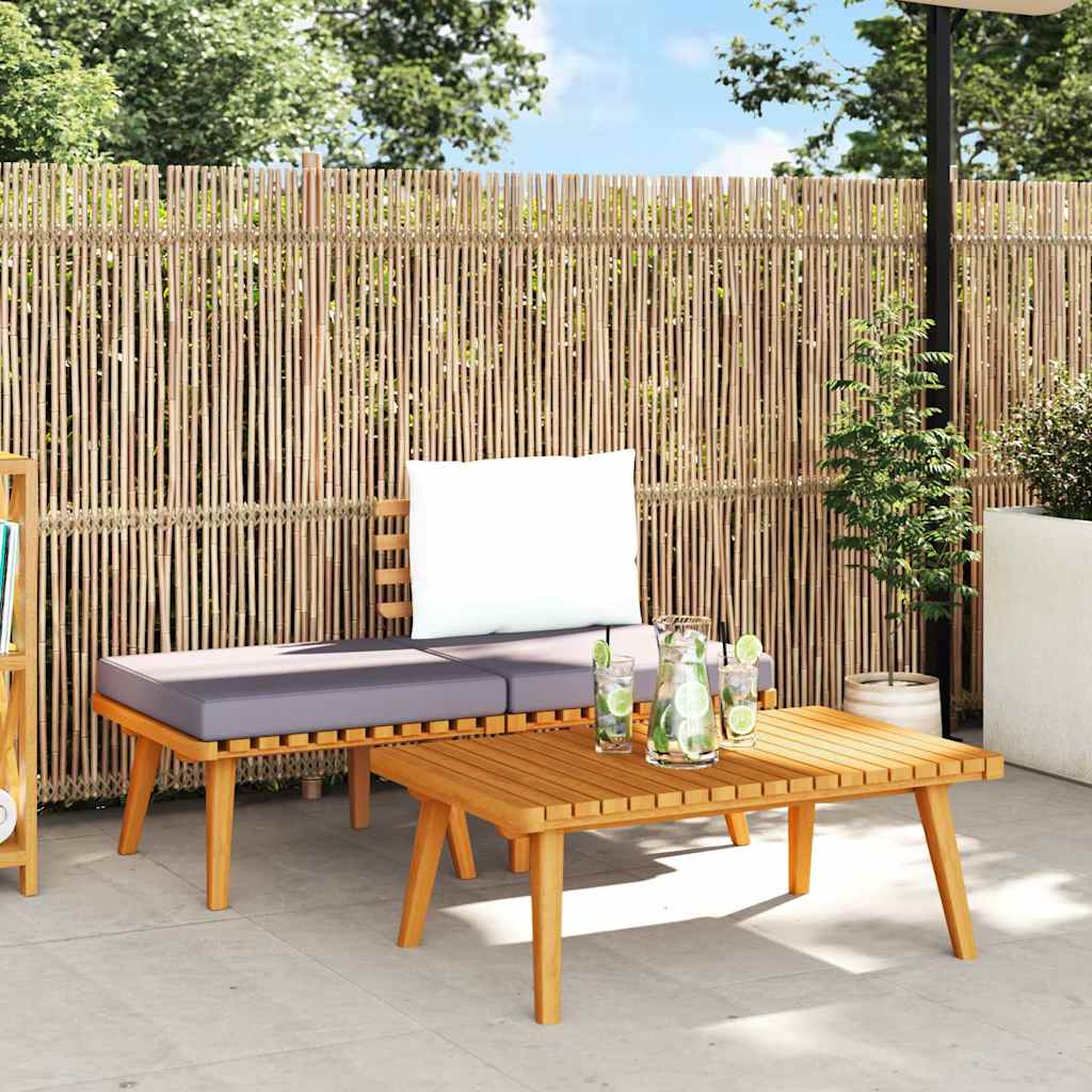 Set Divani da Giardino 3 pz con Cuscini in Massello di Acacia