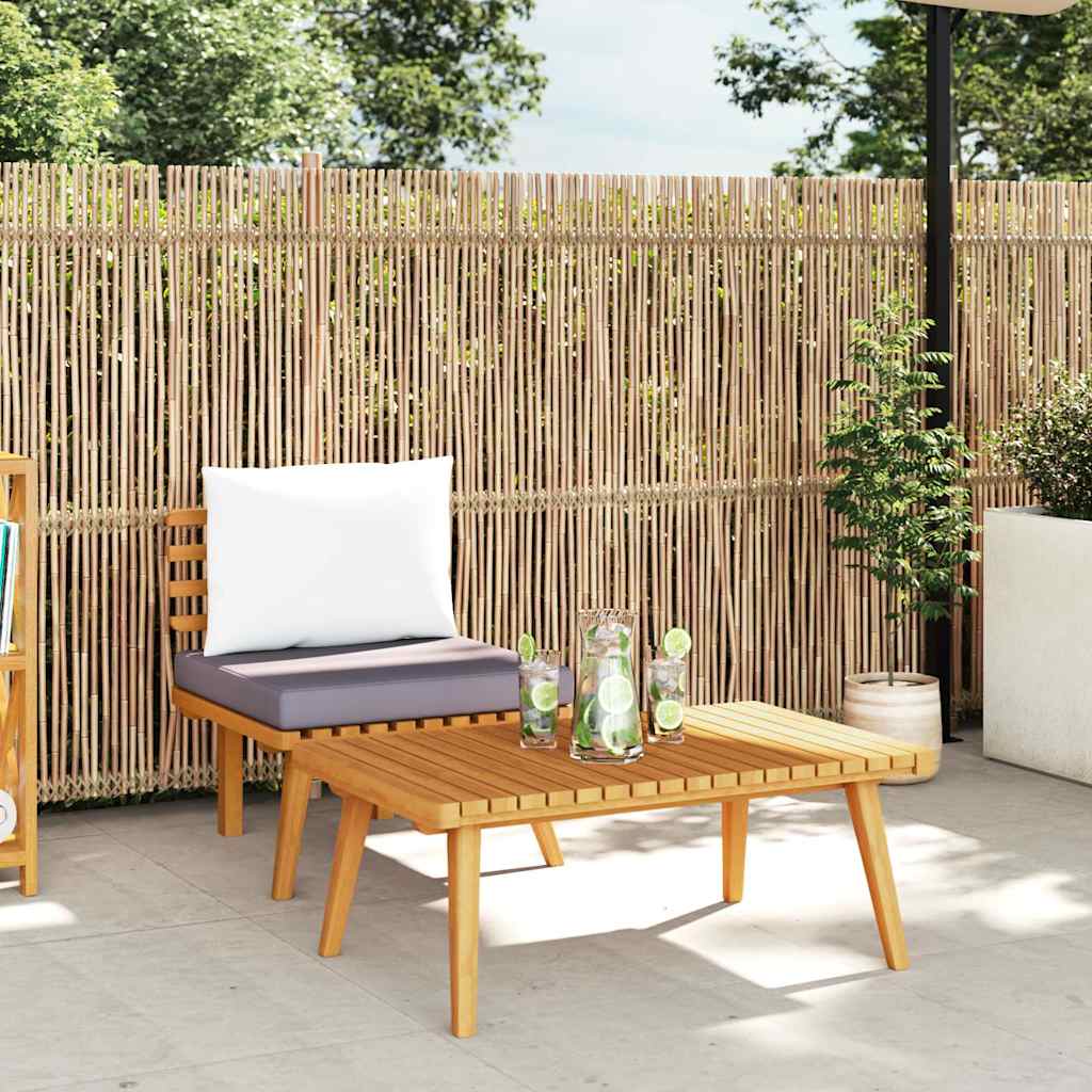 Set Divani da Giardino 2 pz con Cuscini in Massello di Acacia
