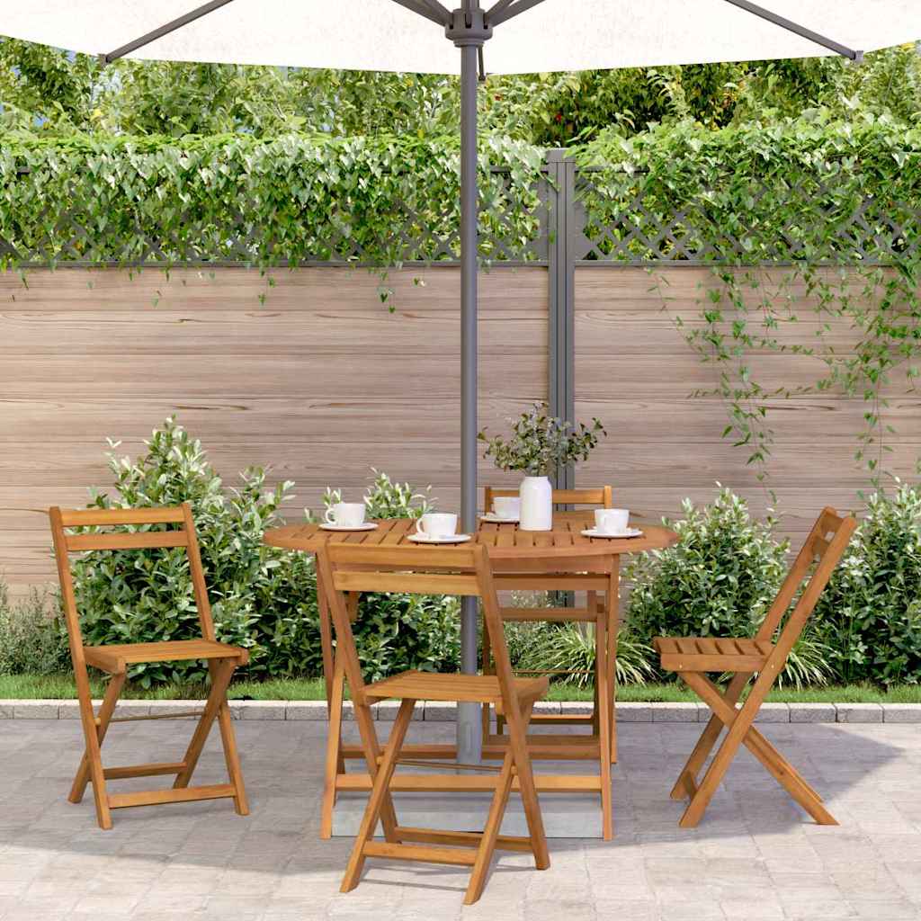 Tavolo da Giardino Pieghevole 110 cm in Massello d'Acacia