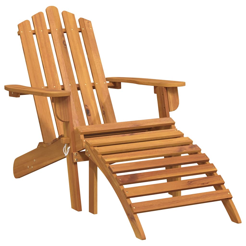 Sedia da Giardino Adirondack con Poggiapiedi Massello di Acacia