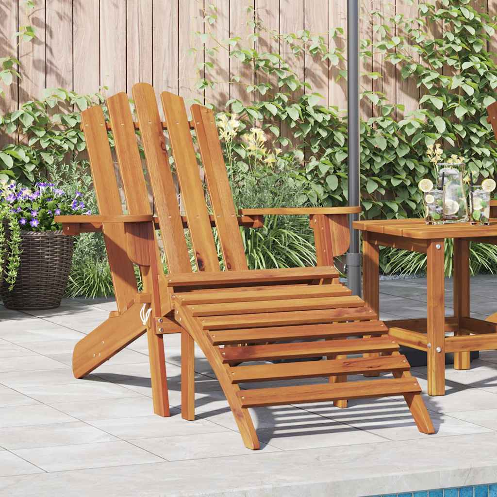 Sedia da Giardino Adirondack con Poggiapiedi Massello di Acacia