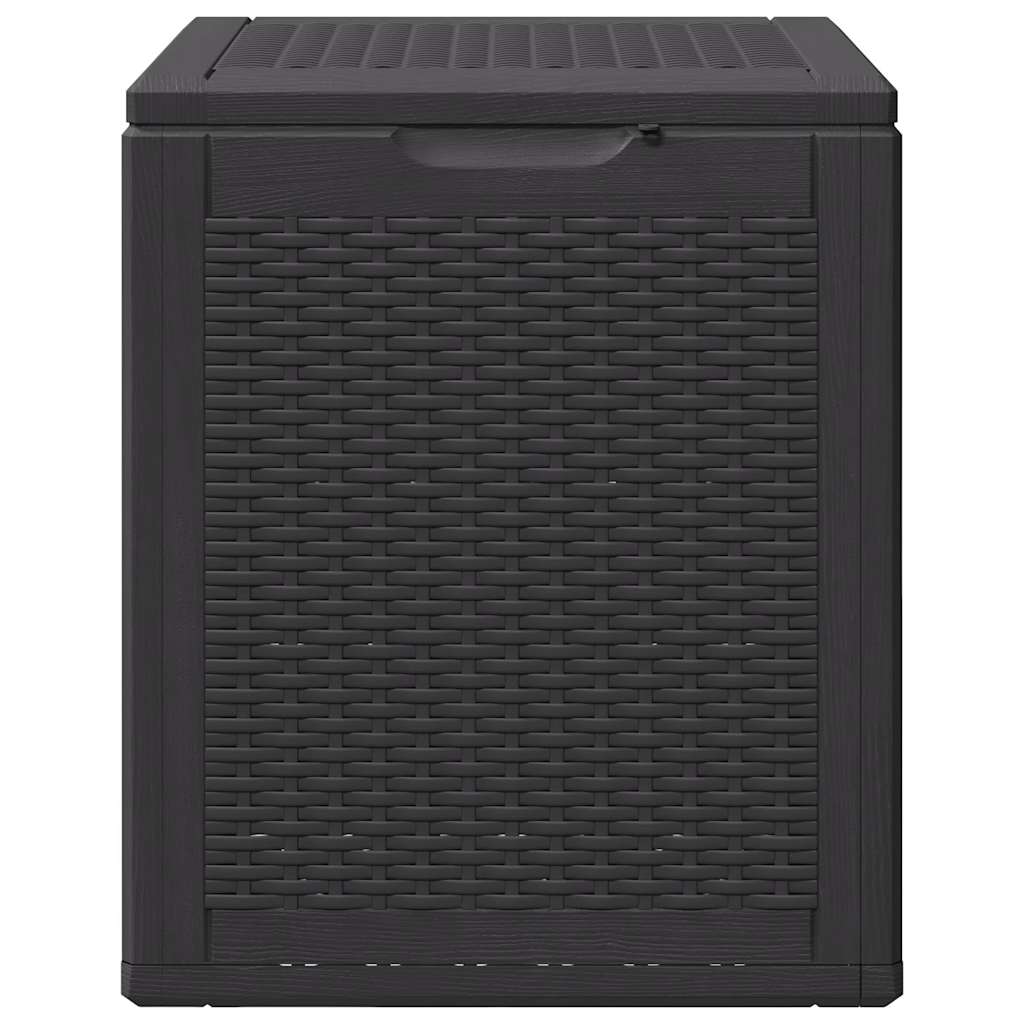 Baule da Giardino 90 L Nero in Rattan PP