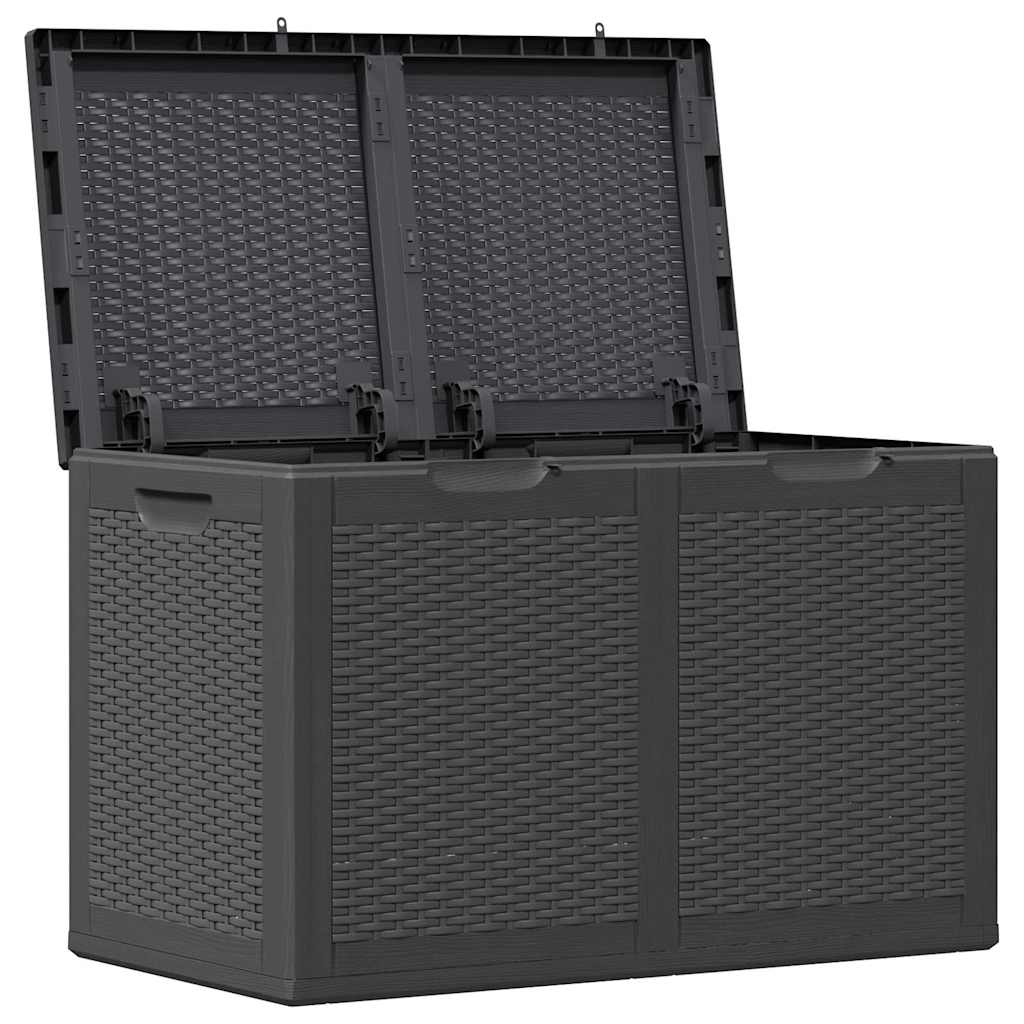 Baule da Giardino 180 L Nero in Rattan PP