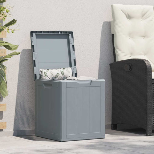 Baule da Giardino 90 L Grigio Aspetto legno in PP