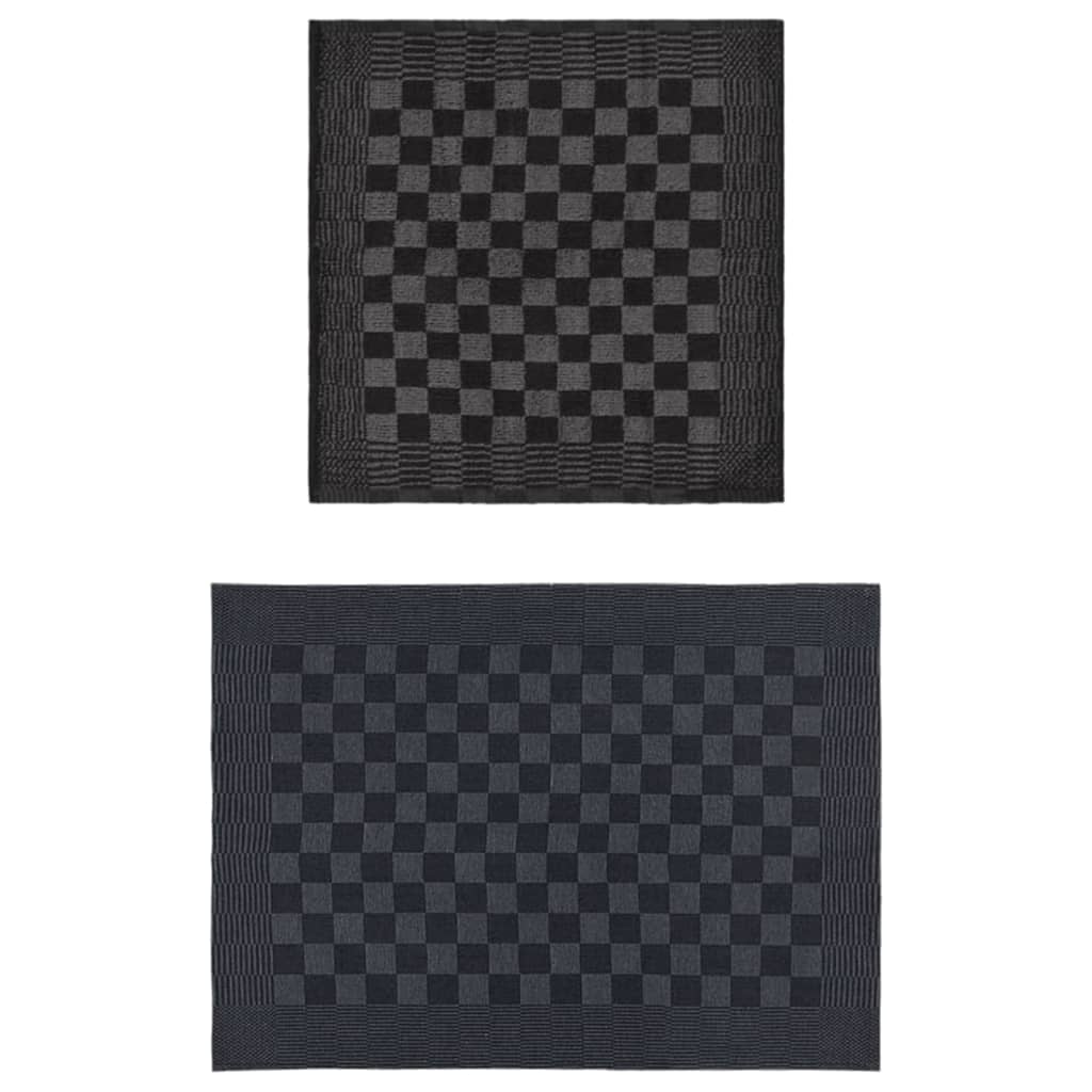 Set Strofinacci 20 pz in Cotone Nero e Grigio