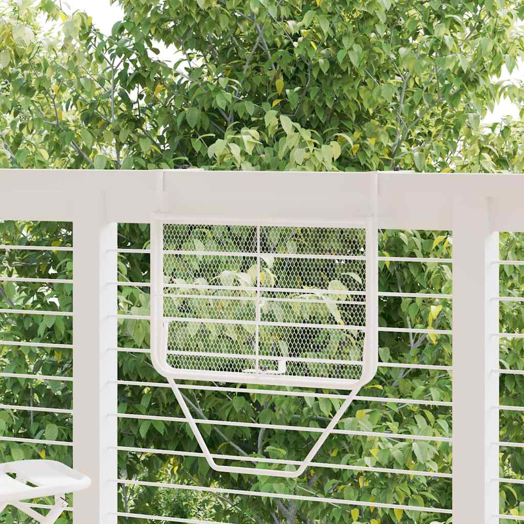 Tavolo da Balcone Bianco 60x40 cm in Acciaio