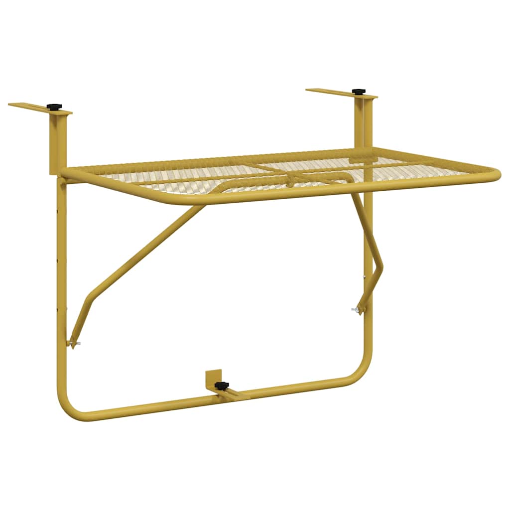 Tavolo da Balcone Oro 60x40 cm in Acciaio