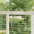 Tavolo da Balcone Oro 60x40 cm in Acciaio