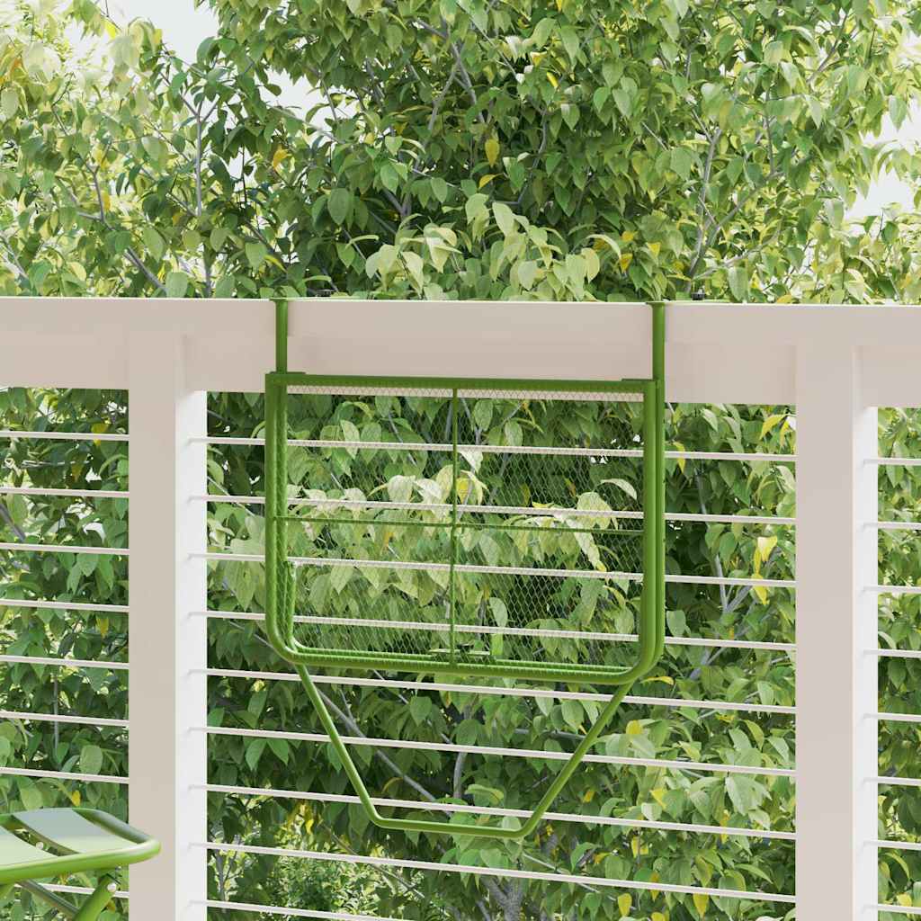 Tavolo da Balcone Verde 60x40 cm in Acciaio