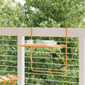 Tavolo da Balcone Giallo 60x40 cm in Acciaio