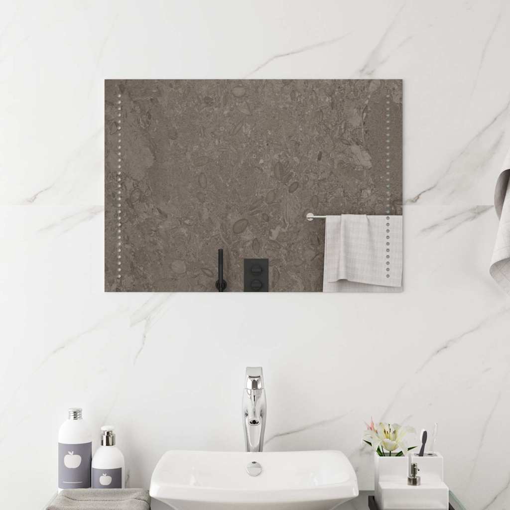 Specchio da Bagno con Luci LED 70x50 cm