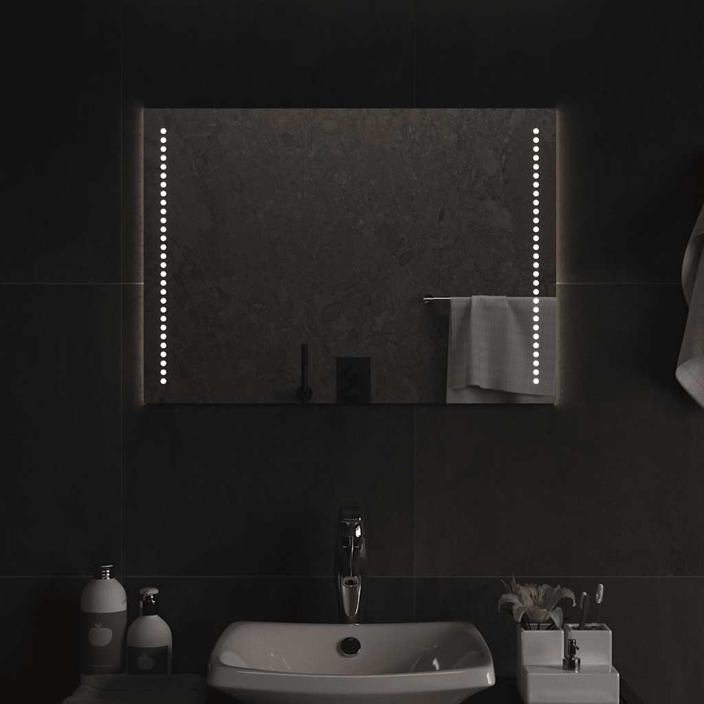 Specchio da Bagno con Luci LED 70x50 cm