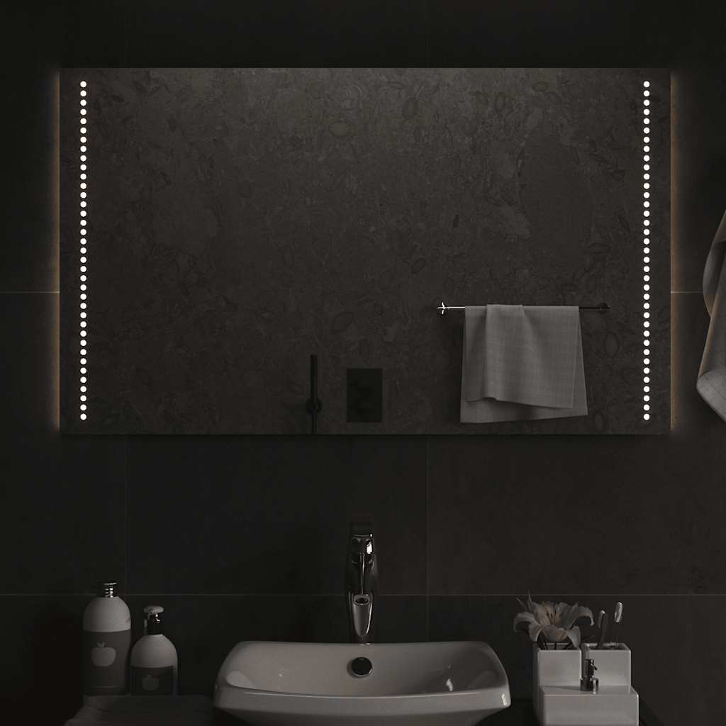 Specchio da Bagno con Luci LED 100x60 cm