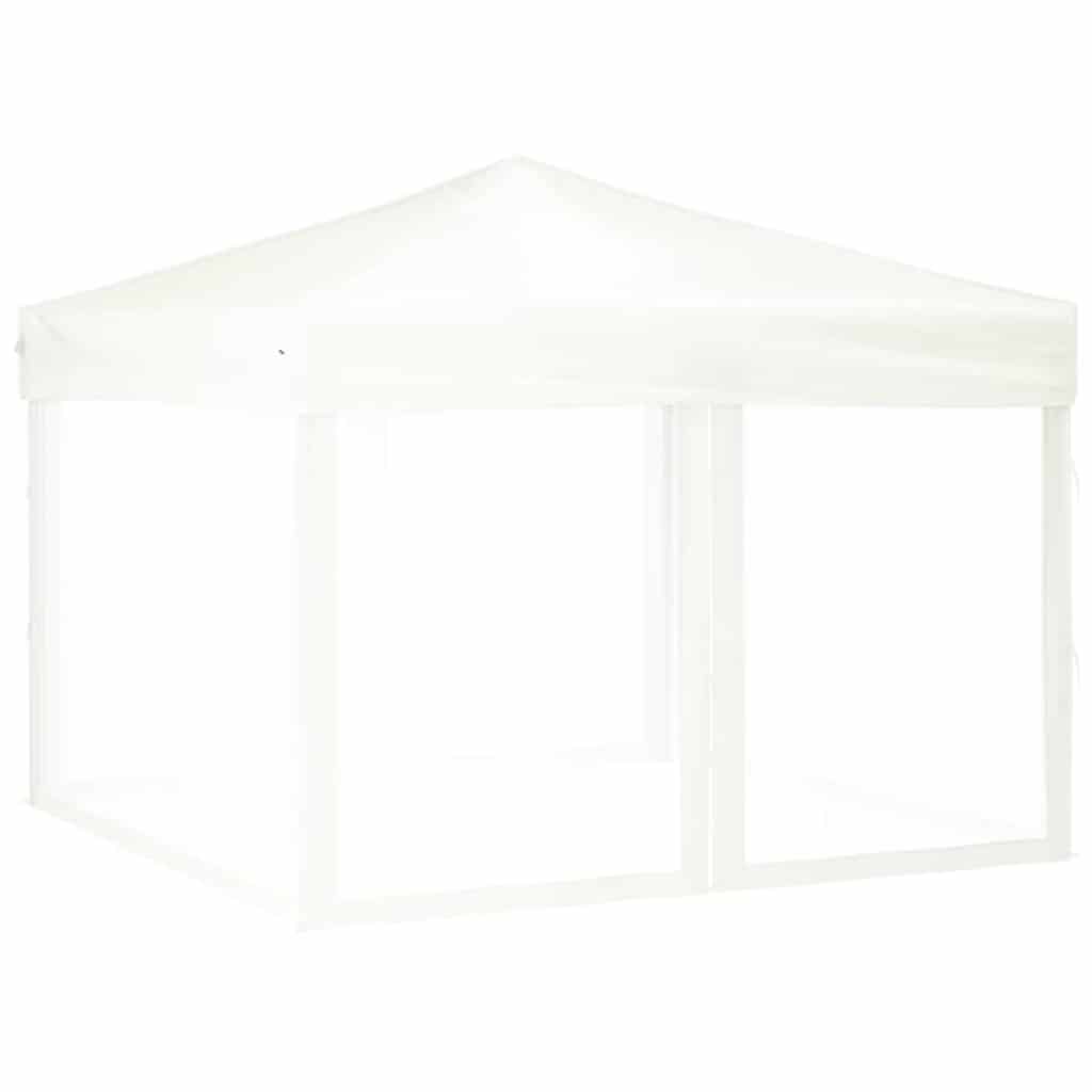 Tenda per Feste Pieghevole con Pareti Laterali Bianco 3x3 m