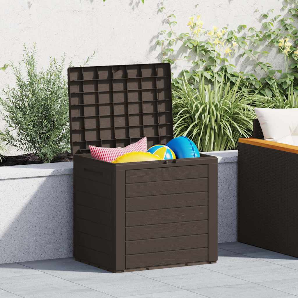 Baule da Giardino Marrone 58,5x46x55 cm in Polipropilene