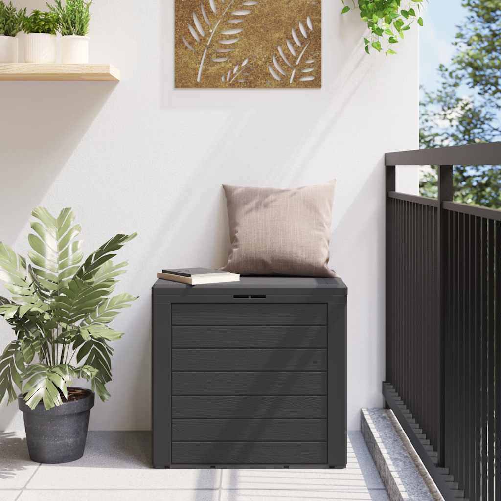 Baule da Giardino Antracite 58,5x46x55 cm in Polipropilene