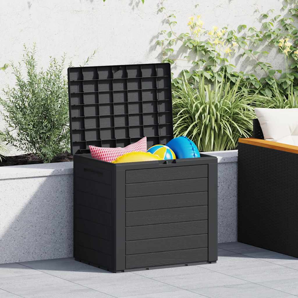 Baule da Giardino Antracite 58,5x46x55 cm in Polipropilene