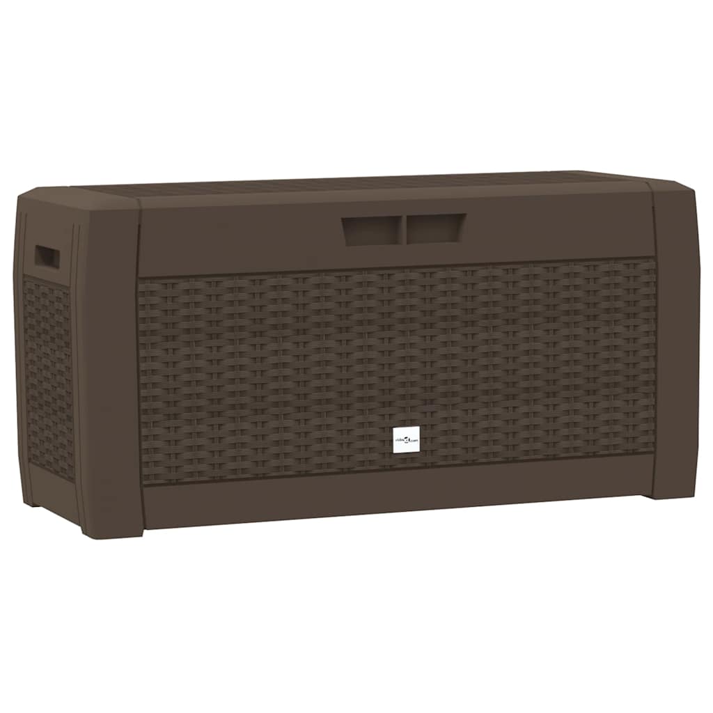 Baule da Giardino Marrone 119x48x60 cm in Polipropilene