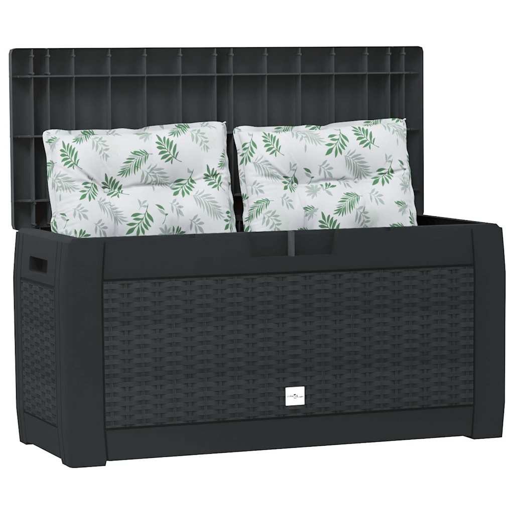 Baule da Giardino Antracite 119x48x60 cm in Polipropilene