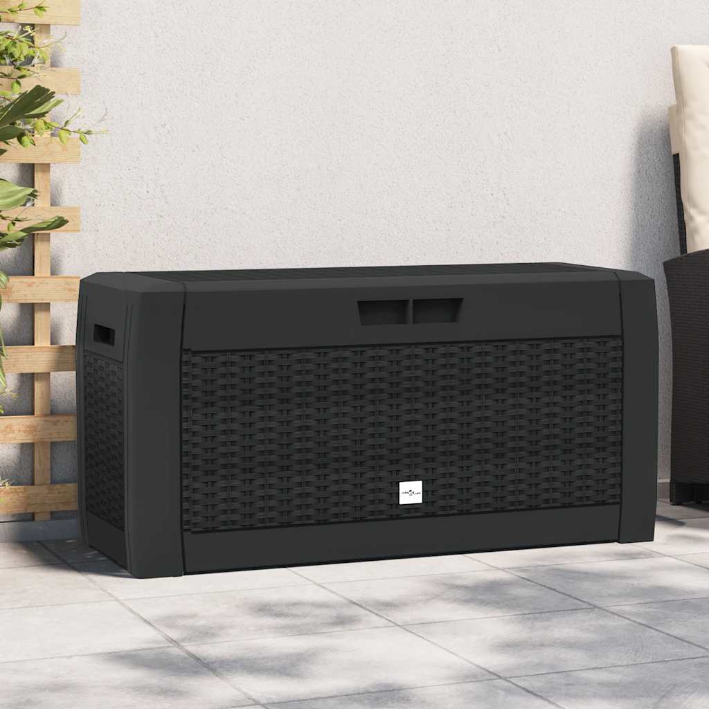 Baule da Giardino Antracite 119x48x60 cm in Polipropilene