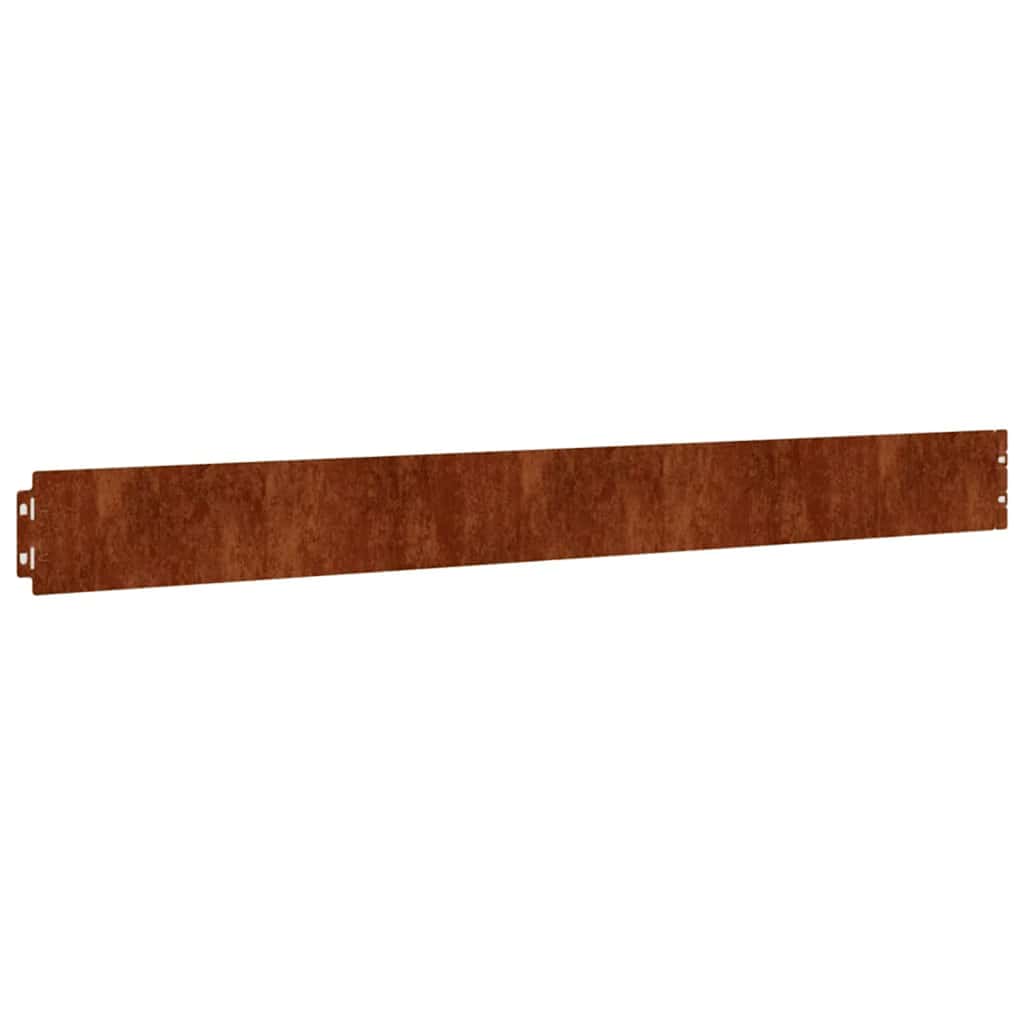 Bordure per Prato 10 pz 10x103 cm Flessibili in Acciaio Corten