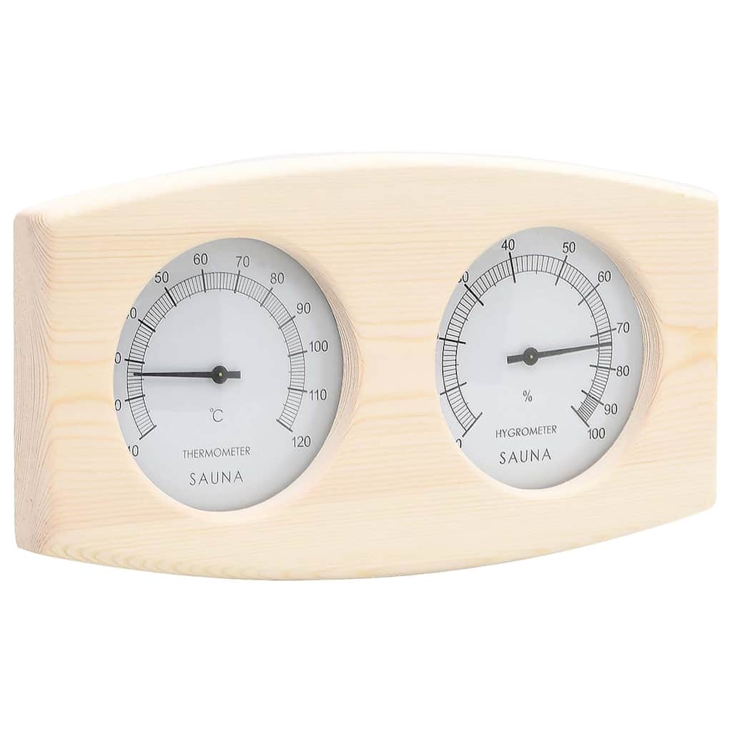 Set Timer Igrotermografo e Clessidra Sauna 2 in 1 Massello Pino