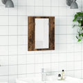 Mobile Bagno Specchio LED Rovere Fumo 40x12x45cm Multistrato