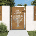 Cancello da giardino 100x125 cm in acciaio Corten con design ad albero