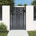 Cancello da giardino antracite 100x125 cm in acciaio design quadrato