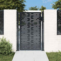 Cancello da giardino antracite 100x150 cm in acciaio design quadrato