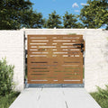 Cancello da giardino 85x75 cm in acciaio Corten design quadrato