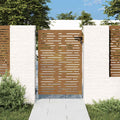 Cancello da giardino 85x125 cm in acciaio Corten design quadrato
