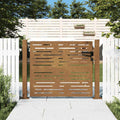 Cancello da giardino 100x75 cm in acciaio Corten design quadrato