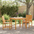 Set da Pranzo per Giardino 3 pz Marrone